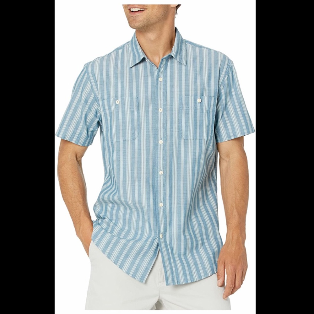 Amazon Essentials Men’s Regular-fit Short Sleeve Poplin Shirt